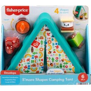 Fisher-Price Baby Developmental Toy S More Shapes Camping Tent Block Sorting